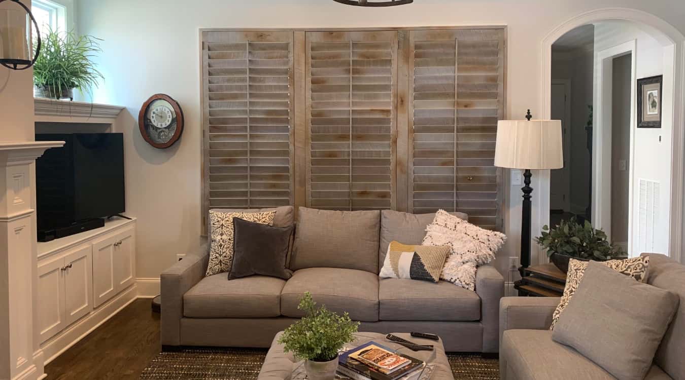 Reclaimed wood shutters in Atlanta