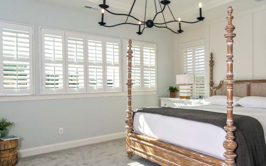 Shutters in a bedroom in Atlanta