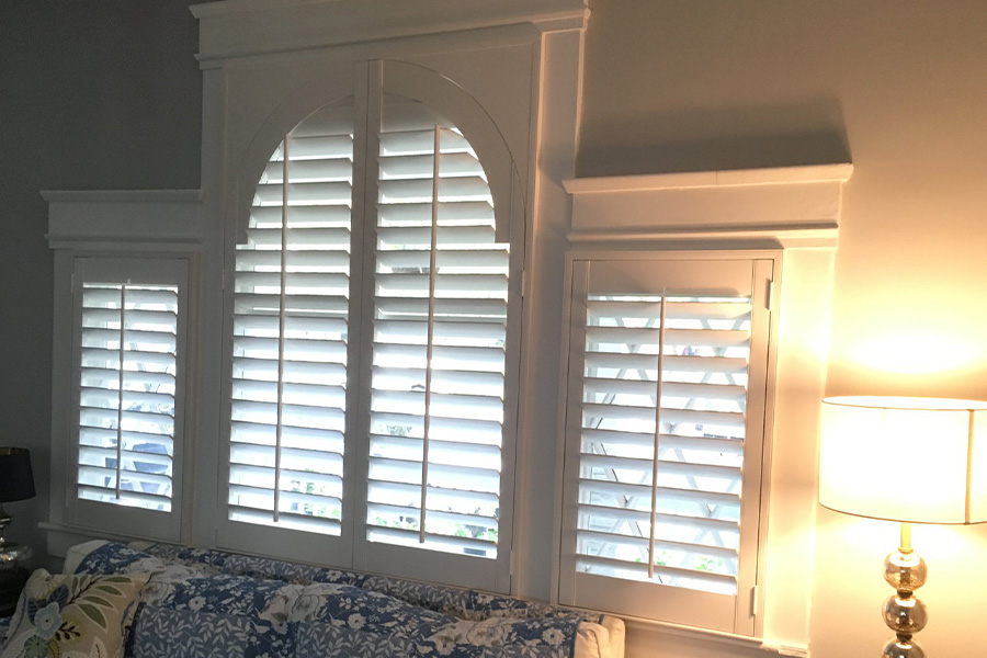 White polywood Pallidian shaped windows.