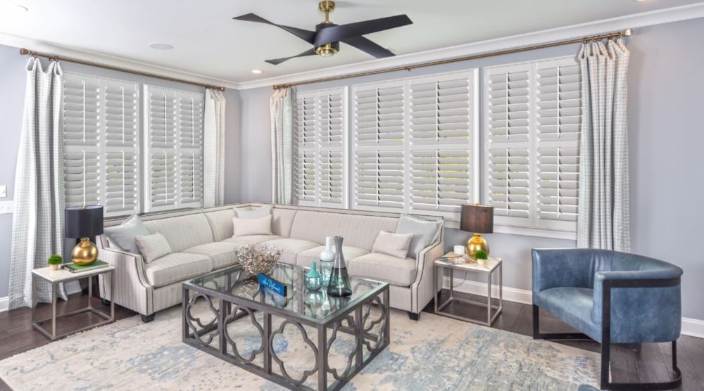 Wide Window Treatments Plantation shutters on wide windows
